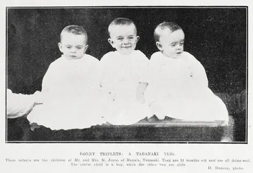 Image: Bonny triplets: a Taranaki trio