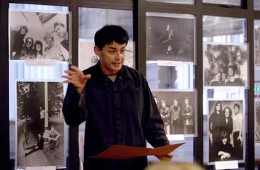 Image: David Eggleton in performance