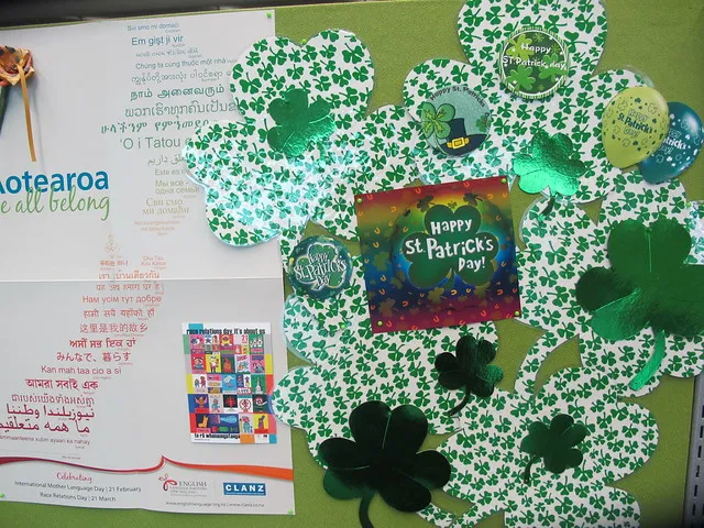 St Patrick's Day display, South Library