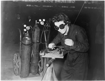 Image: Margaret Dickinson welding