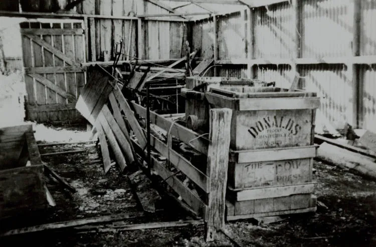 Wool press, Hawthorn Farm, 2000.