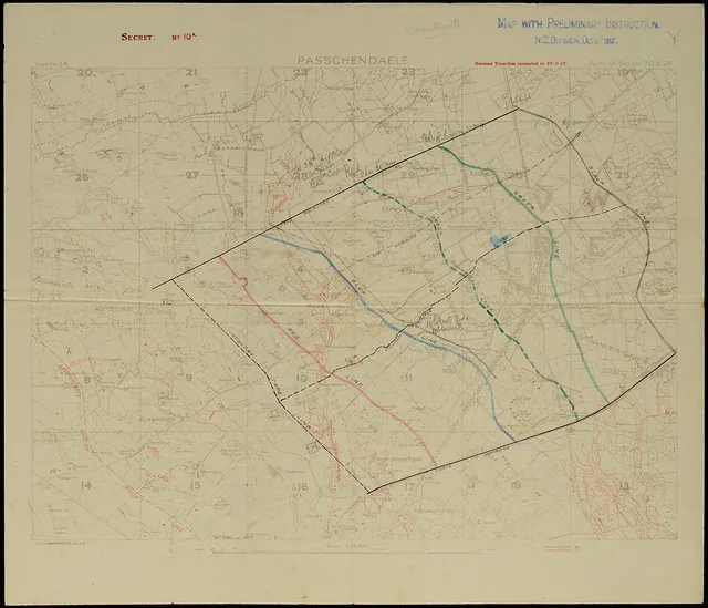 Passchendaele Objectives Map