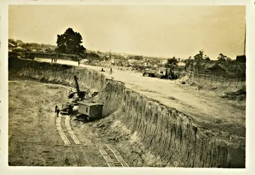 Excavating Garden Place Hill Image: Excavating Garden Place Hill