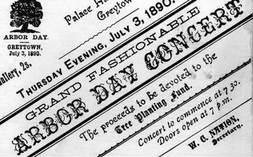 Image: Invitation to Arbor Day concert