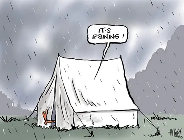 Image: Hawkey, Allan Charles, 1941- :'It's raining!' 2 January 2012