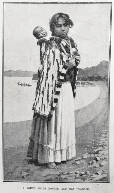 Image: A young Maori mother and her 'tamaiti'