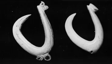 Image: Matau (traditional fishhooks of Maori)