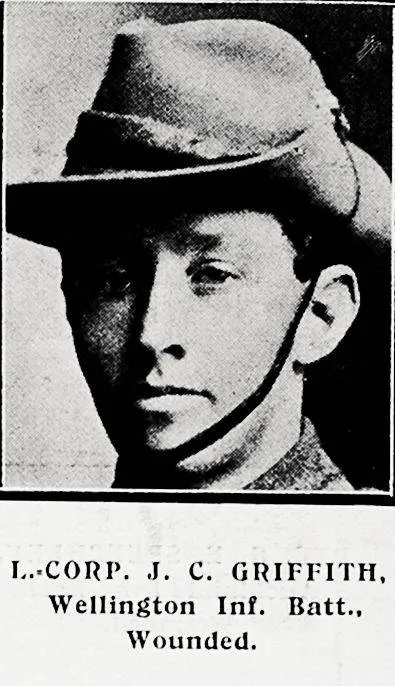 L. Corp. J. C. Griffith, Wellington Inf. Batt., wounded