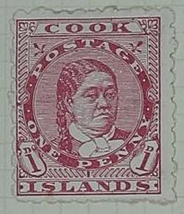 Stamp: Cook Islands One Penny Image: Stamp: Cook Islands One Penny