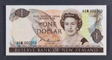 Image: Reserve Bank of New Zealand 1981 One Dollar Fourth Series