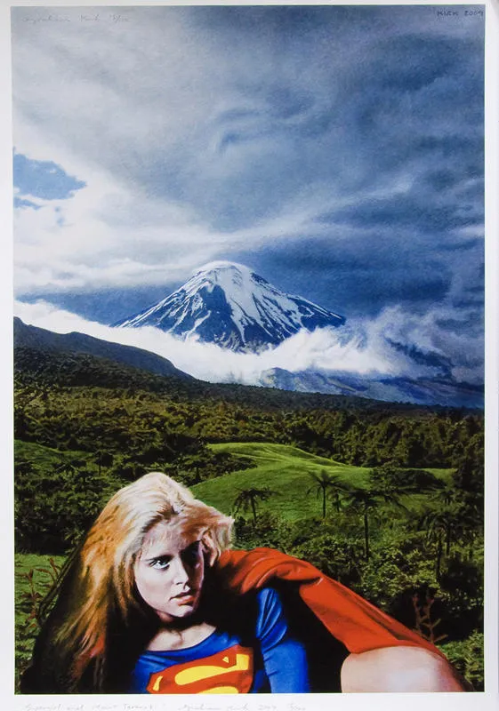 "Supergirl and Mount Taranaki"