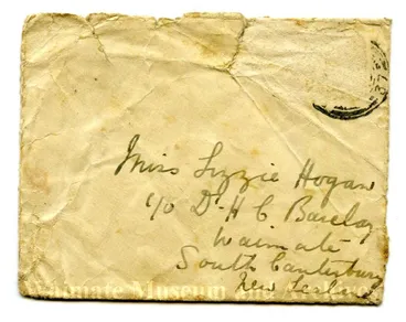 Image: Letter from Dr M B Cruickshank at Coombe Hospital, Dublin to Miss Lizzie Hogan