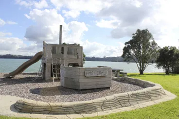 Image: Christmas Beach playground, Herald Island.