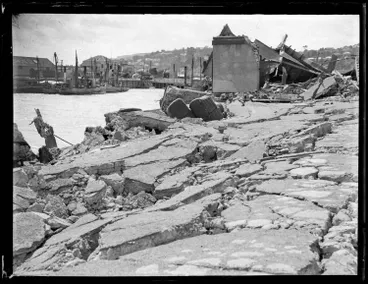 Image: Port Ahuriri, Napier Earthquake, 1931