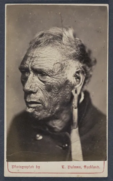Image: Pulman, E (Auckland) fl 1860s :Portrait of Ratene of Tauranga