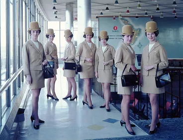 Image: Air Hostess Uniform 1965 Gold 003