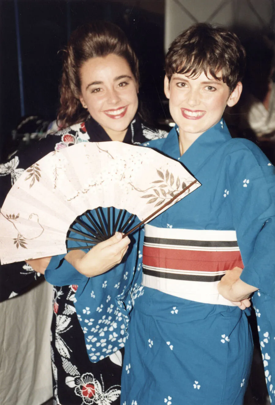 Heretaunga College; Sherie Hardie, Madeleine Andrews, dressed Japanese style.