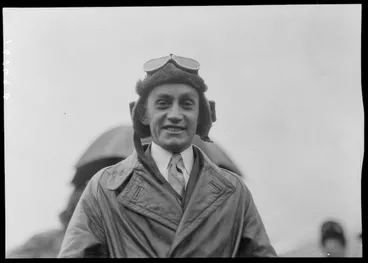 Image: Arrival of the Southern Cross at Wellington, possibly Trentham. Navigator H A Litchfield