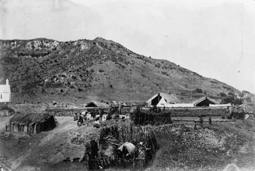 Image: Military encampment at Poho o Rawiri, Turanganui, Poverty Bay