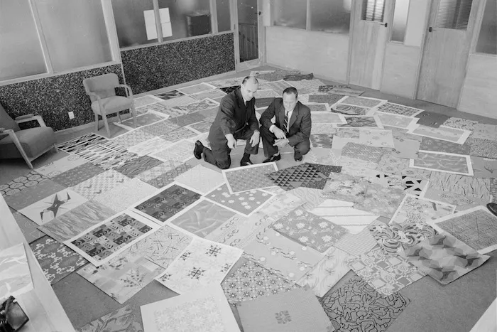 Judges at Festival of Wellington carpet design competition