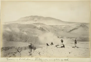Image: Lake Rotomahana and surrounding countryside after Tarawera eruption - Photograph taken by George Dobson Valentine