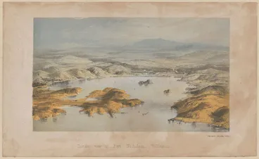 Image: Distant view of Port Nicholson, Wellington