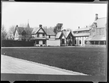 Image: Buildings at the south-east corner of the quadrangle, Christ's College, Christchurch