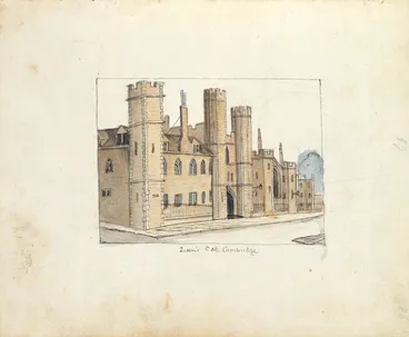 Image: Taylor, Richard, 1805-1873 :Queen's College, Cambridge [ca 1822]