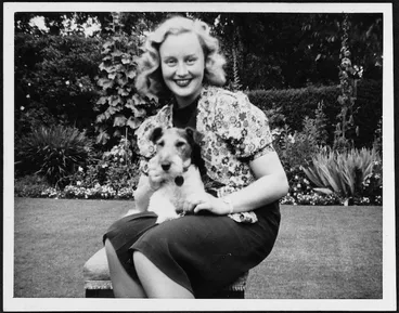 Image: Joyce Phillips and dog