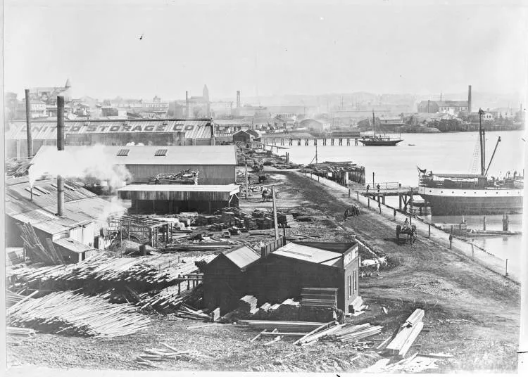 The waterfront at Mechanics Bay, Parnell, 1912