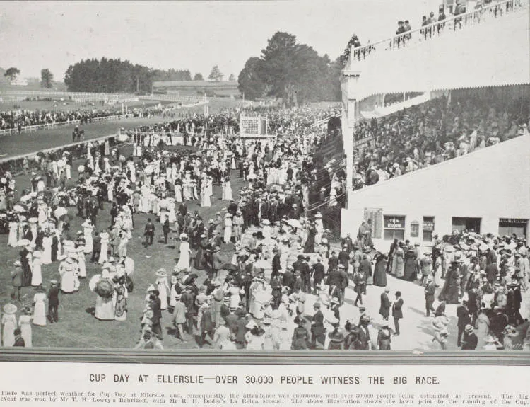 Cup day at Ellerslie - over 30,000 people witness the big race