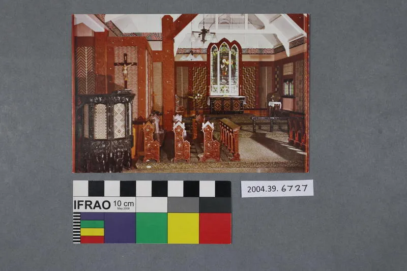 Postcard of the interior of St. Faith's Church