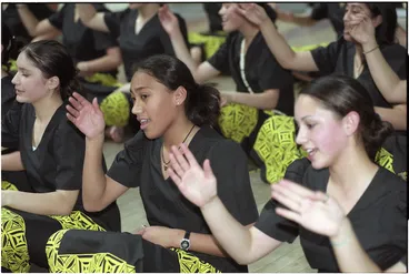 Image: Wellington Girls College pupils rehearsing - Photograph taken by Melanie Burford