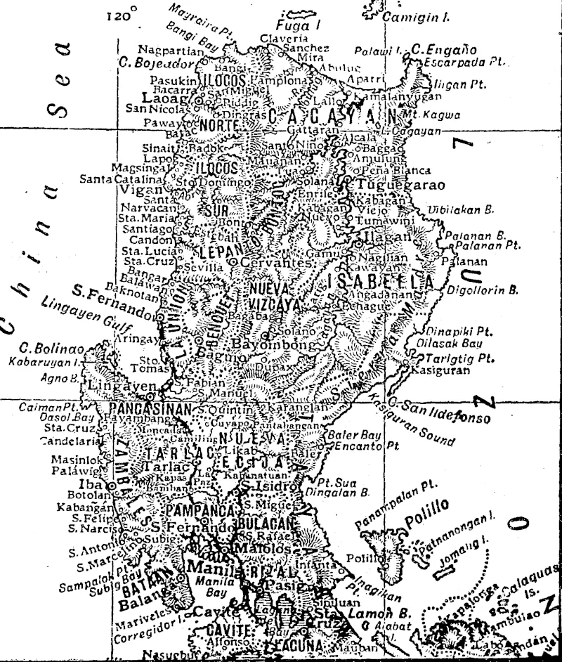 The northern part of Luzon Island, in the Philippines, where a large Japanese force is reported to be attempting a landing. (Evening Post, 23 December 1941)
