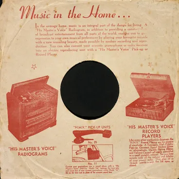 Image: His Master's Voice (Australia) :Music in the home ... "His Master's Voice" radiograms, "His Master's Voice" record players. [ca 1939].
