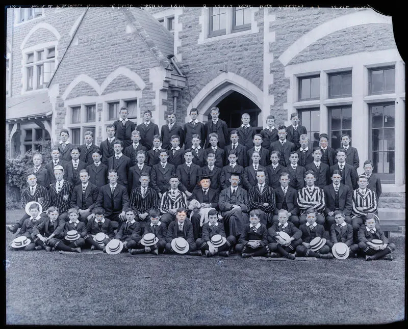 Glass Plate Negative: Christ College group
