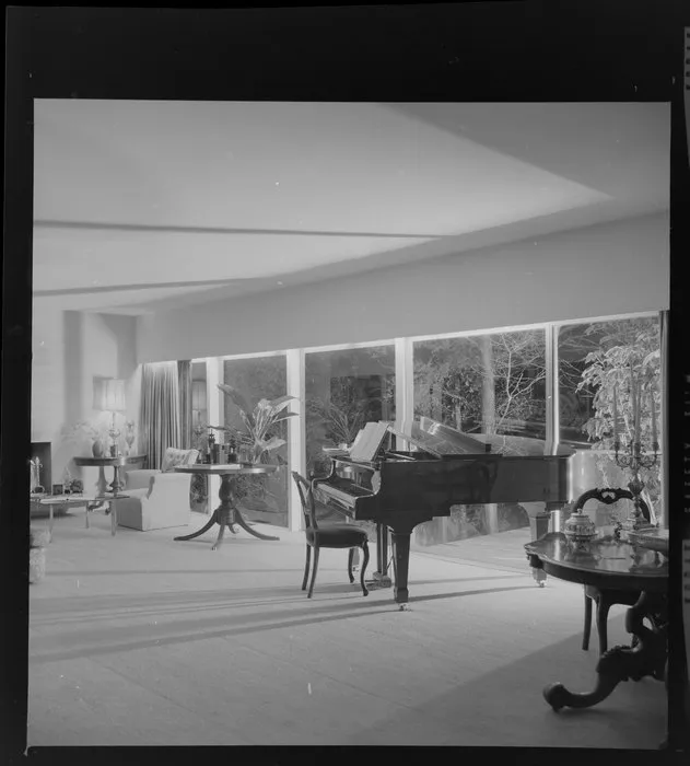 Living room of Tuston house, [Wellington?]