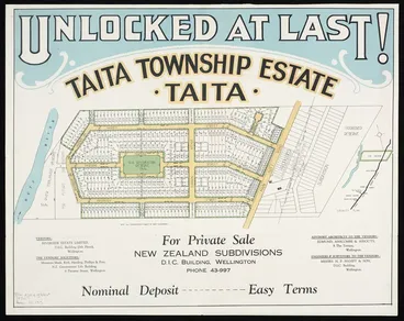 Image: Taita township estate, close to Lower Hutt / [surveyed by] H.P. Hanify & Son.