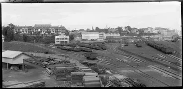 Image: Auckland Railway Yards, Mechanics Bay, Parnell, 1928