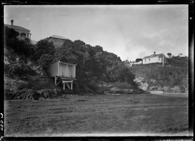 Houses above Stokes Point, Northcote, 1914