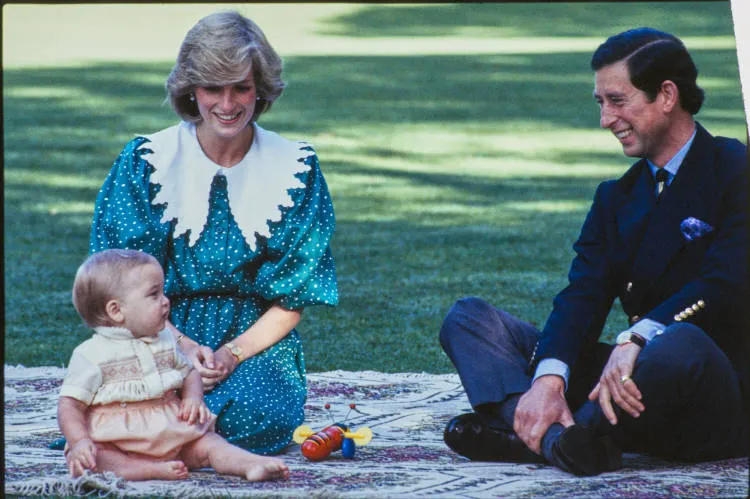 Prince Charles, Princess Diana and Prince William at Government House, 1983
