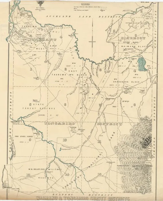 Waimanu & Tongariro Survey Districts [electronic resource] / E.C. Cachemaille, delt.