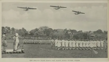 Image: New Zealand WAAFS march past during Suva's victory parade