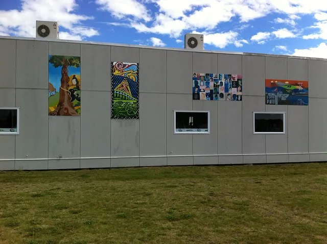 Exterior wall, Mangakino Library