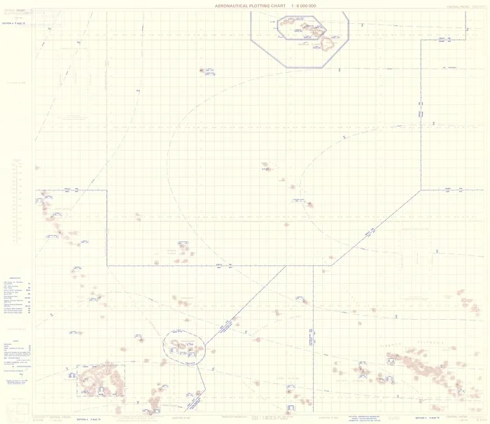 Aeronautical plotting chart 1:6,000,000. Central Pacific.