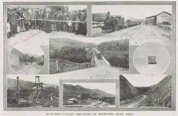 The route of the East Coast Railway - the Waikohu-Otoko section opened Image: The route of the East Coast Railway - the Waikohu-Otoko section opened