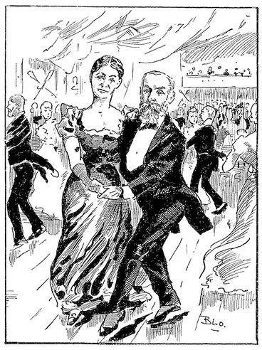 Image: Blomfield, William, 1866-1938 :Mayors as Partners in the Mazy Waltz. New Zealand Observer and Free Lance, 19 May 1894.