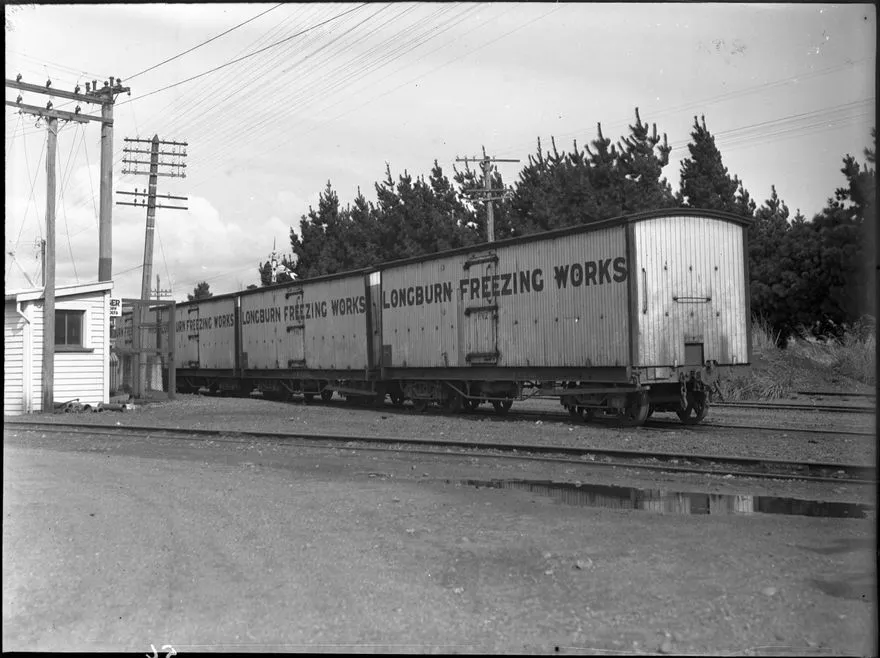 Railway Wagons, Longburn Freezing Works