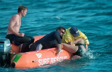 Image: A swimmer in trouble