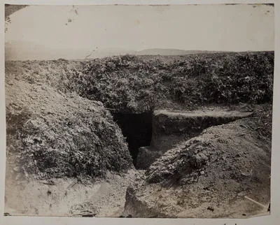 One of the shell proof retreats in the native fortress at Paterangi New Zealand